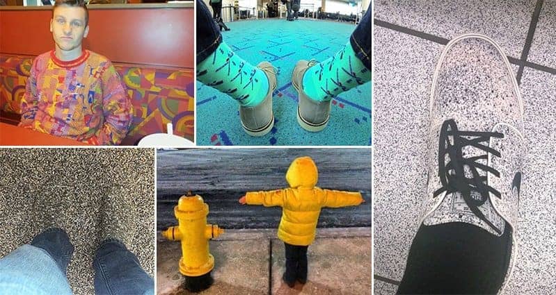 People Whose Clothing Coincidentally Matched Their Surroundings