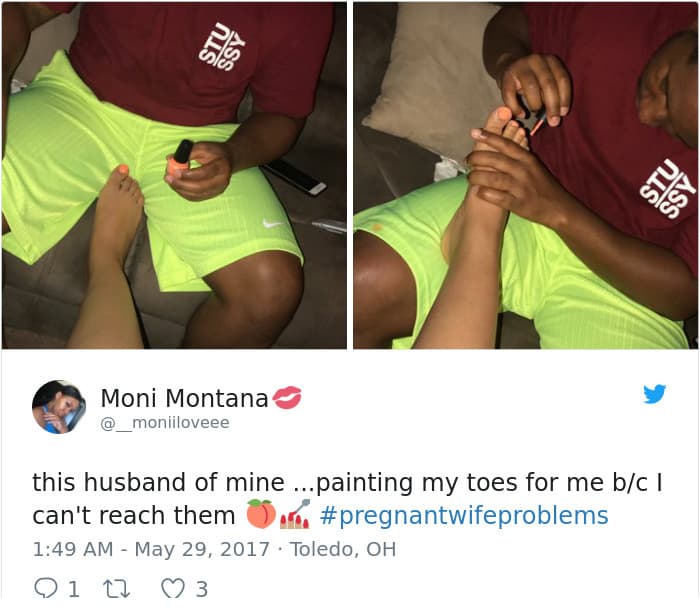 Pregnant Wife Problems toenail painting
