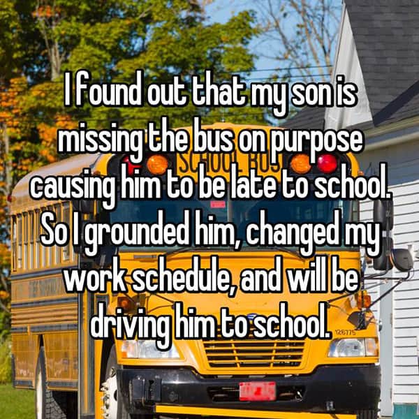Reasons For Grounding Their Kids late for school