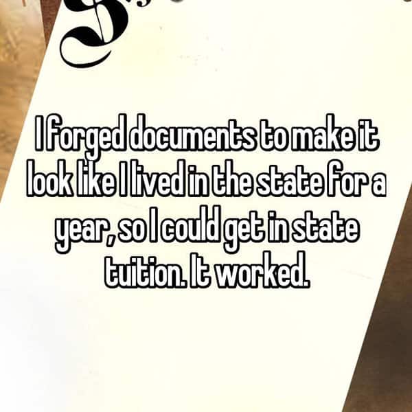 Reasons That People Forged Documents in state tuition