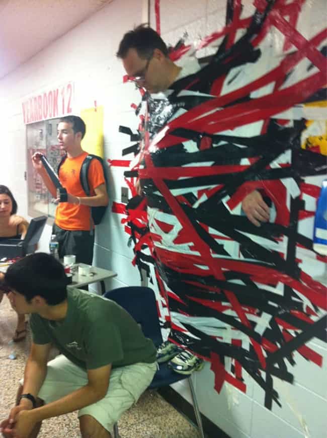 Teachers With An Awesome Sense Of Humor tape to wall