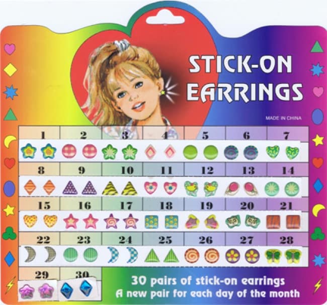 Things From The 90's stick on earrings