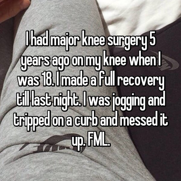 Things That Happened To Women Jogging knee surgery