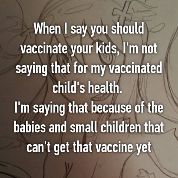 Thoughts On Vaccinating Children cant get the vaccine