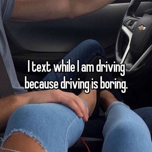 Using Phones Whilst Driving driving is boring