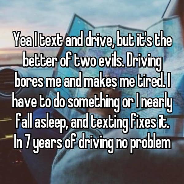 Using Phones Whilst Driving fall asleep