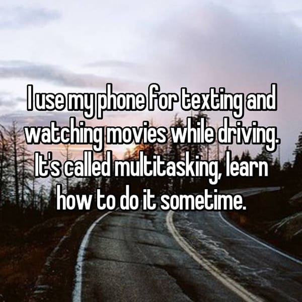 Using Phones Whilst Driving multitasking