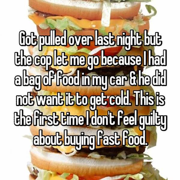 Ways That People Got Out Of Traffic Tickets fast food