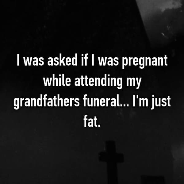 Awkward Funeral Moments pregnant just fat