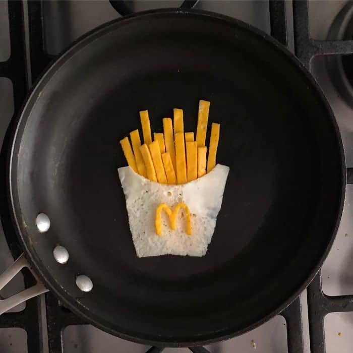 Breakfast Eggs Into Works Of Art fries