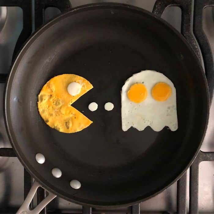 Breakfast Eggs Into Works Of Art pacman