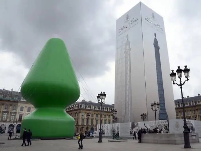 Christmas Design Fails giant but plug sculpture