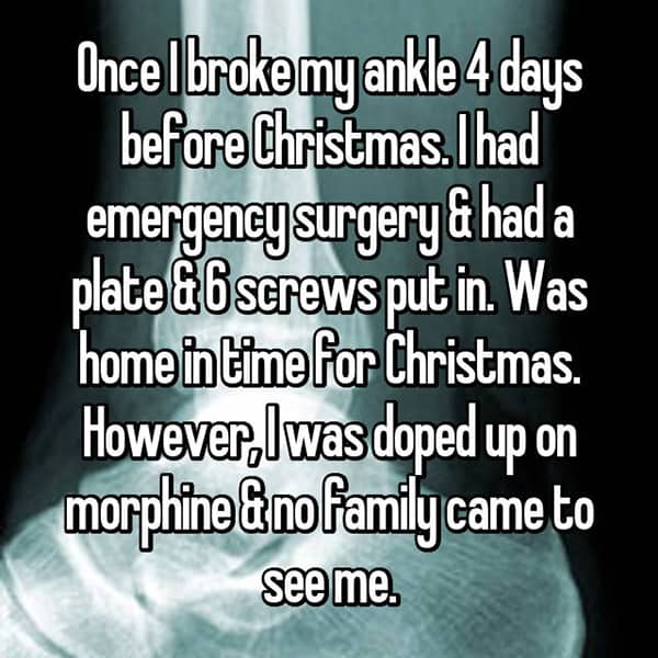 Christmas Fail Stories broken ankle