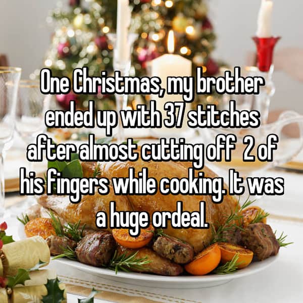 Christmas Fail Stories cutting off fingers