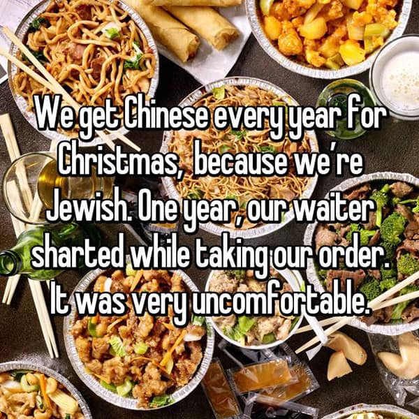 Christmas Fail Stories taking our order
