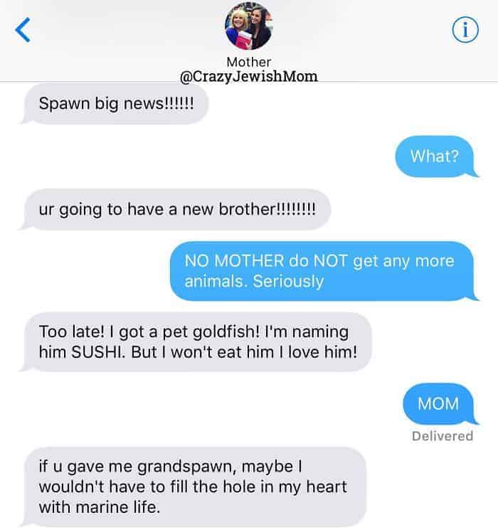 Crazy Jewish Mom Messages grandspawn