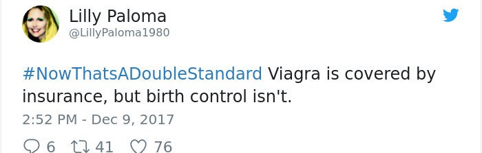 Double Standards In Our Society birth control