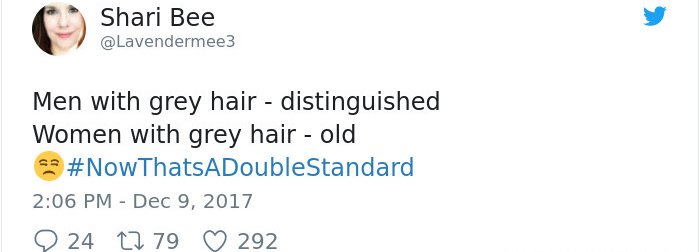 Double Standards In Our Society grey hair