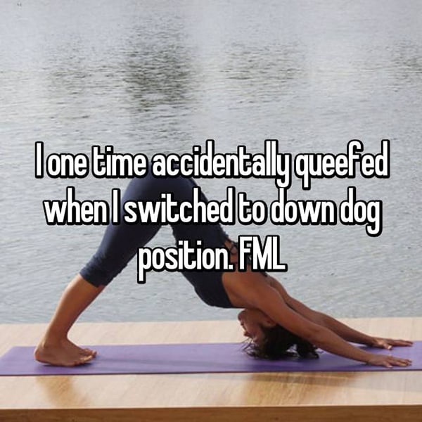 Embarrassing Yoga Experiences down dog