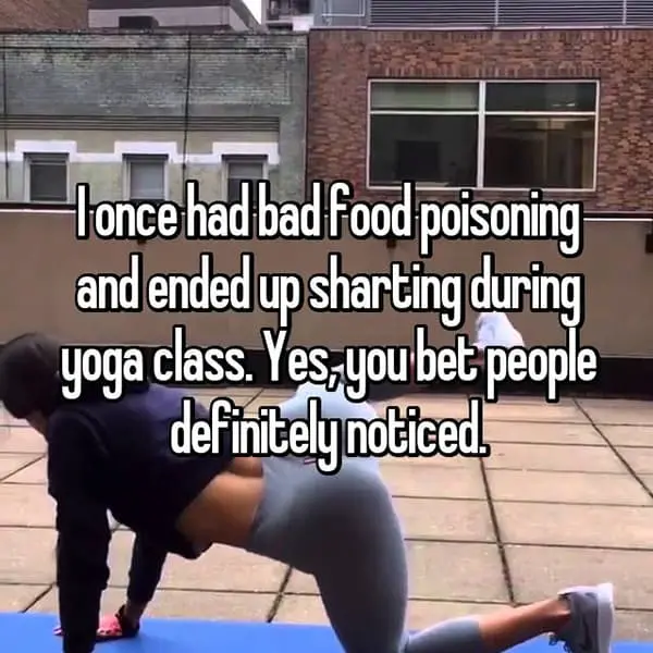 Embarrassing Yoga Experiences food poisoning