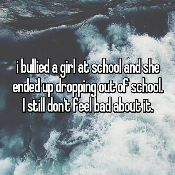 Former Bullies dont feel bad