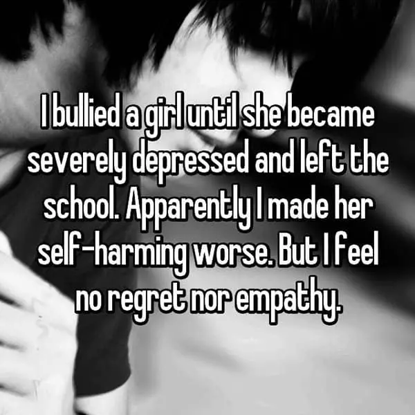 Former Bullies i feel no regret