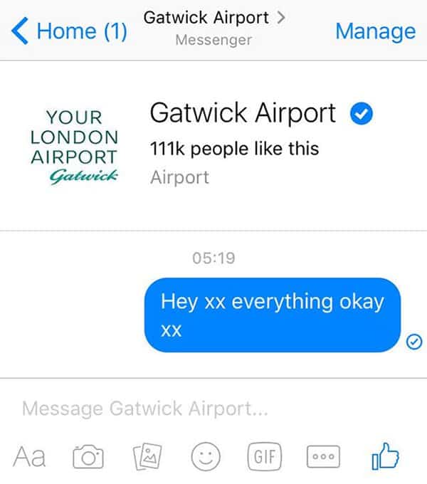 Funny Drunk Texts gatwick airport