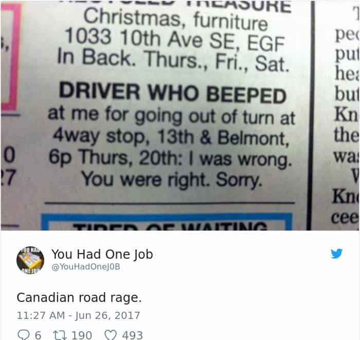 Funny Images About Canada road rage