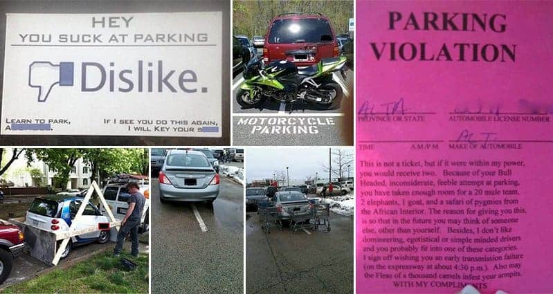 Hilarious Images Of Irate Drivers Getting Their Parking Revenge