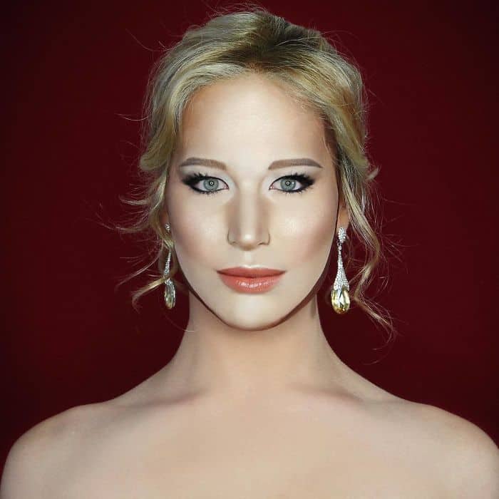 Make Up Artist Can Transform Into Any Celebrity jennifer lawrence