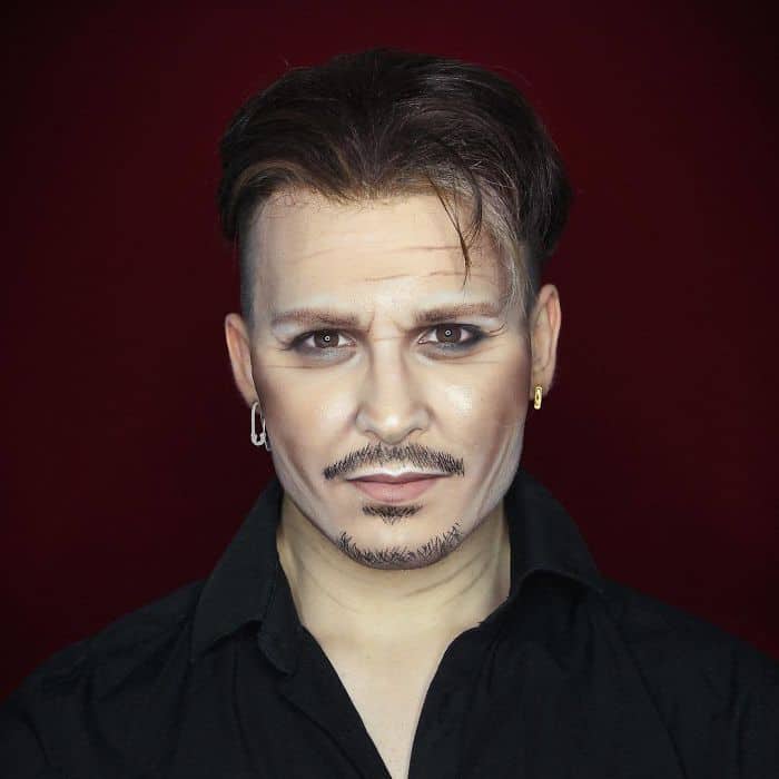 Make Up Artist Can Transform Into Any Celebrity jonny depp