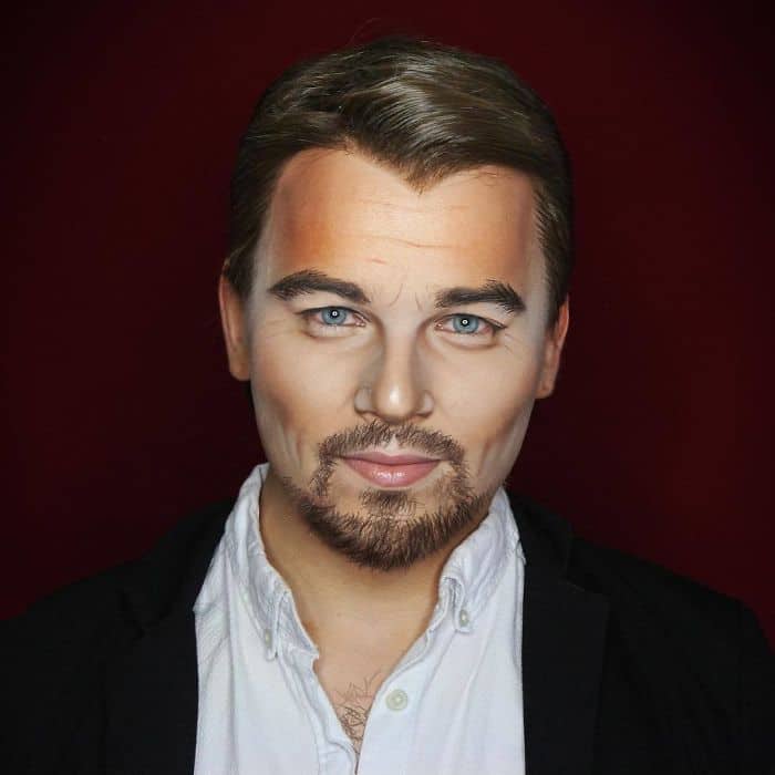 Make Up Artist Can Transform Into Any Celebrity leonardo dicaprio