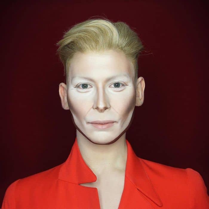 Make Up Artist Can Transform Into Any Celebrity tilda swinton