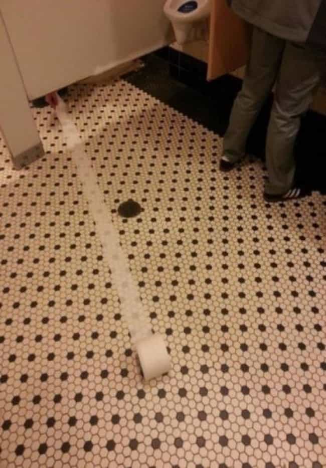 People Whom Fortune Did Not Favor dropped toilet roll
