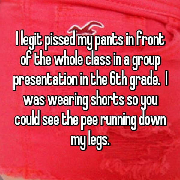 Public Speaking Horror Stories peed pants