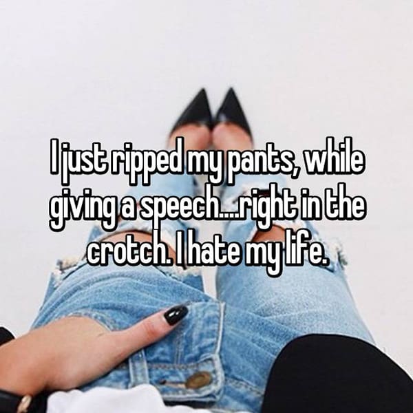 Public Speaking Horror Stories ripped jeans