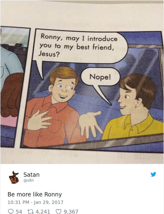 Satan Has A Twitter Account be more like ronny