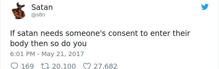 Satan Has A Twitter Account consent