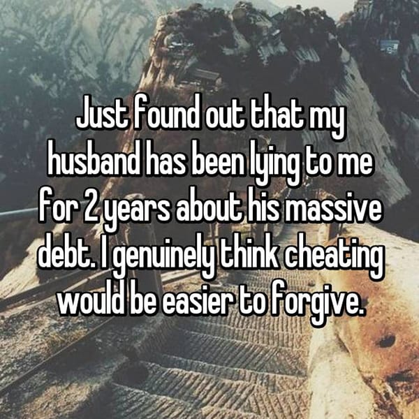 Shocking Lies Told By Husbands debt