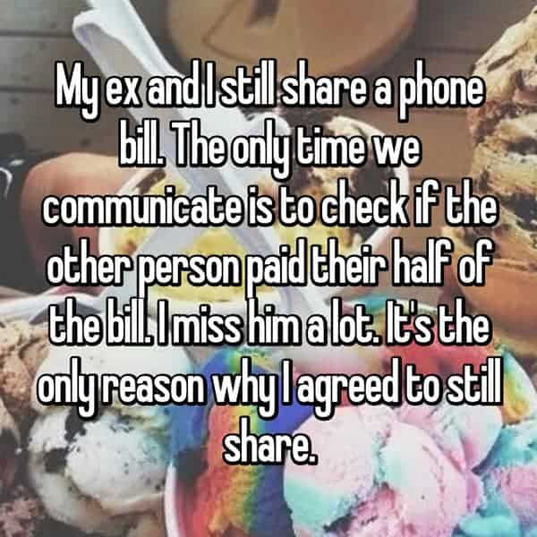 Still Share With Their Exes phone bill