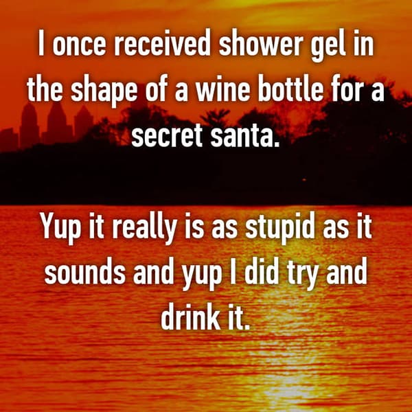 Terrible Secret Santa Gifts shower gel wine