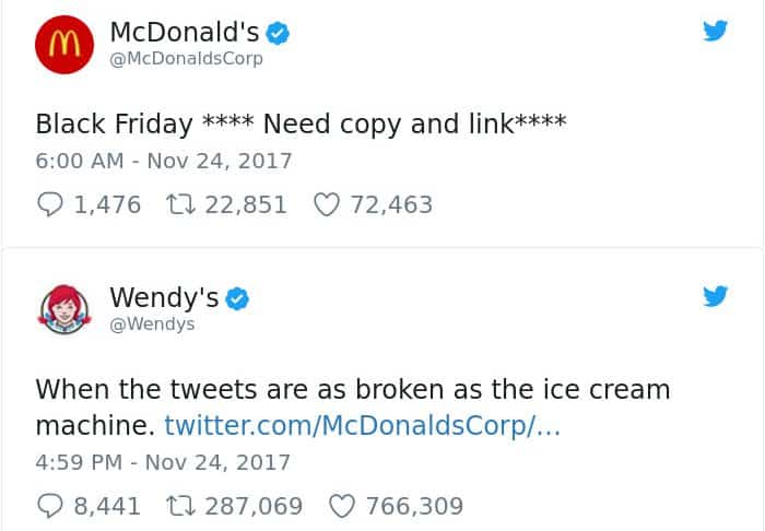 Twitter Roasts By Wendy's copy and link