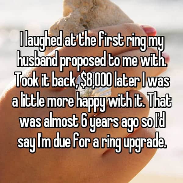 Women Upgrading Their Engagement Rings took it back