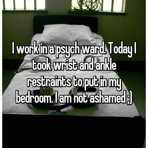 Working In A Psych Ward stolen ankle and wrist restraints
