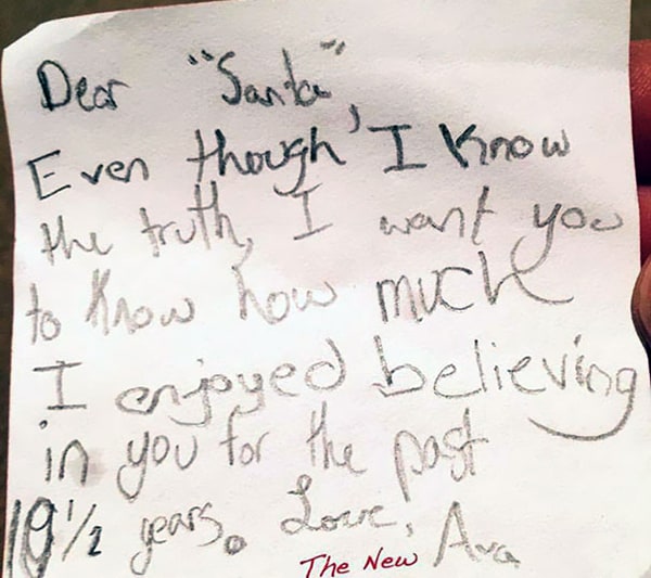 letters to santa i know the truth