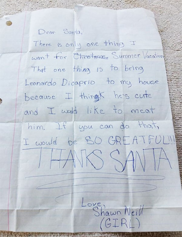 letters to santa leo dicaprio