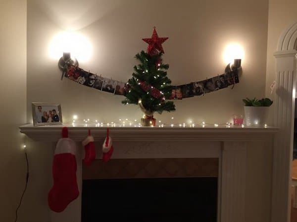 mini-christmas-tree-on-top-of-a-mantel