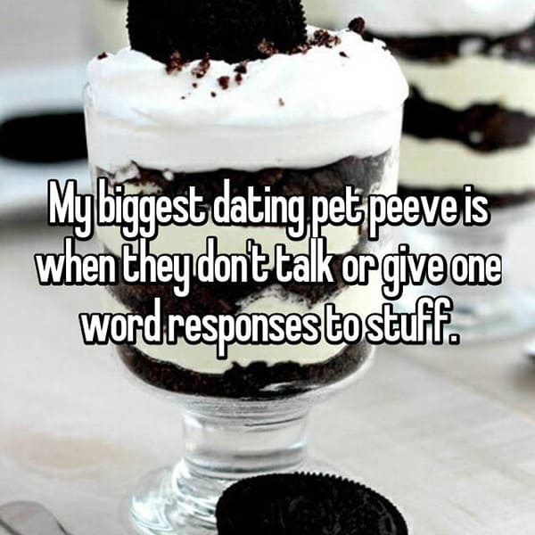 Biggest Dating Related Pet Peeves one words