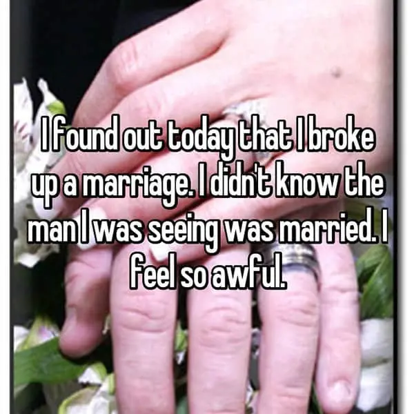 Breaking Up A Marriage feel awful