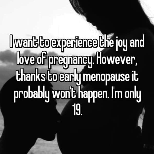 Early Menopause probably wont happen